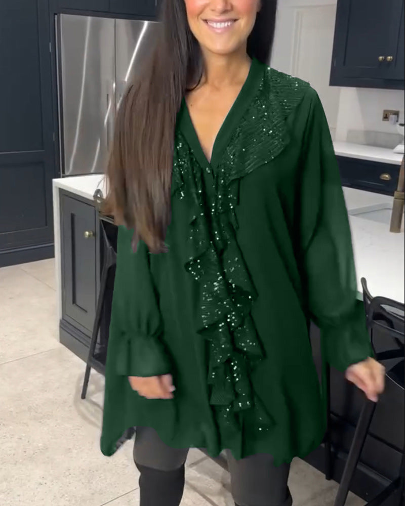 SelenaClers | Blusa con volantes y estilo elegante