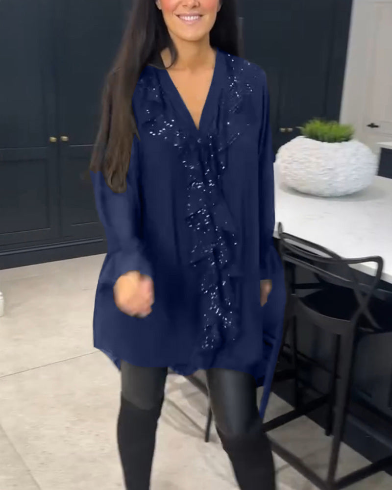 SelenaClers | Blusa con volantes y estilo elegante
