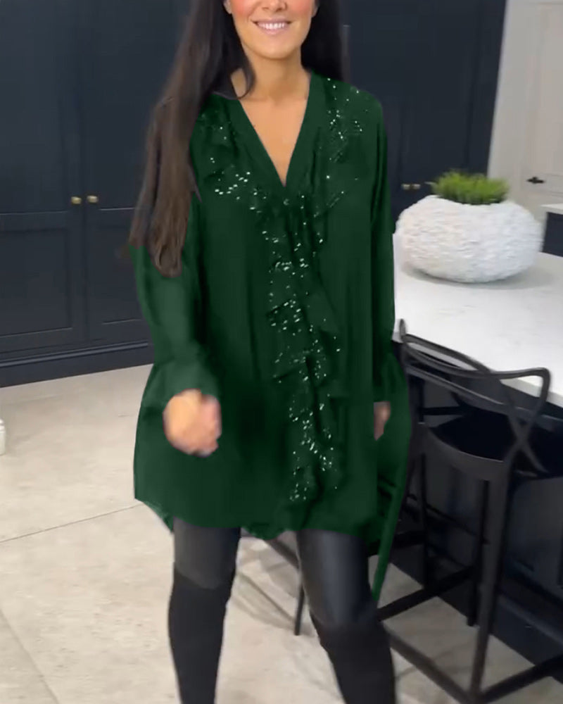 SelenaClers | Blusa con volantes y estilo elegante