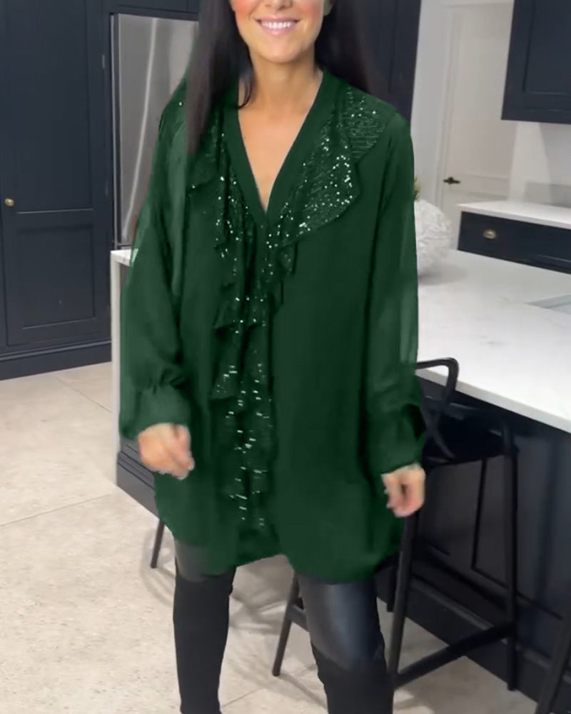 SelenaClers | Blusa con volantes y estilo elegante