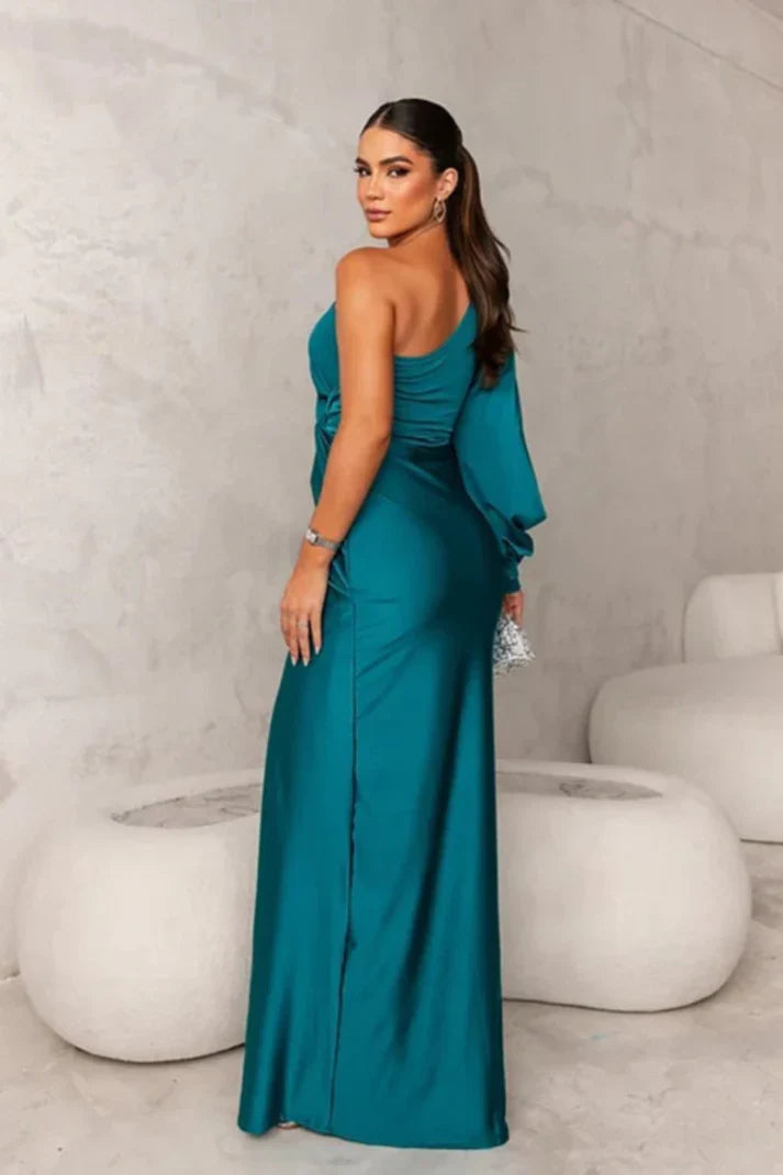 SelenaClers | Vestido satinado de una manga