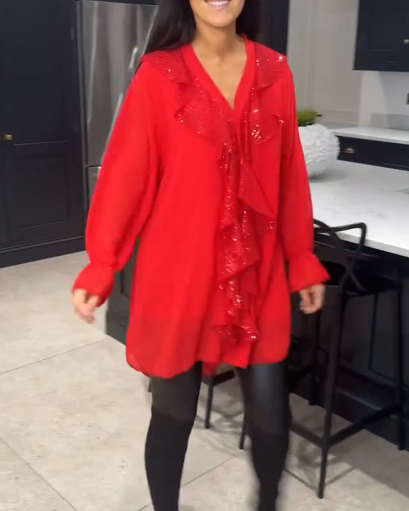 SelenaClers | Blusa con volantes y estilo elegante
