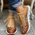 SelenaClers| Zapatillas cómodas con estampado de leopardo
