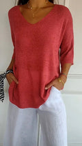 SelenaClers| Jersey atemporal con cuello en V