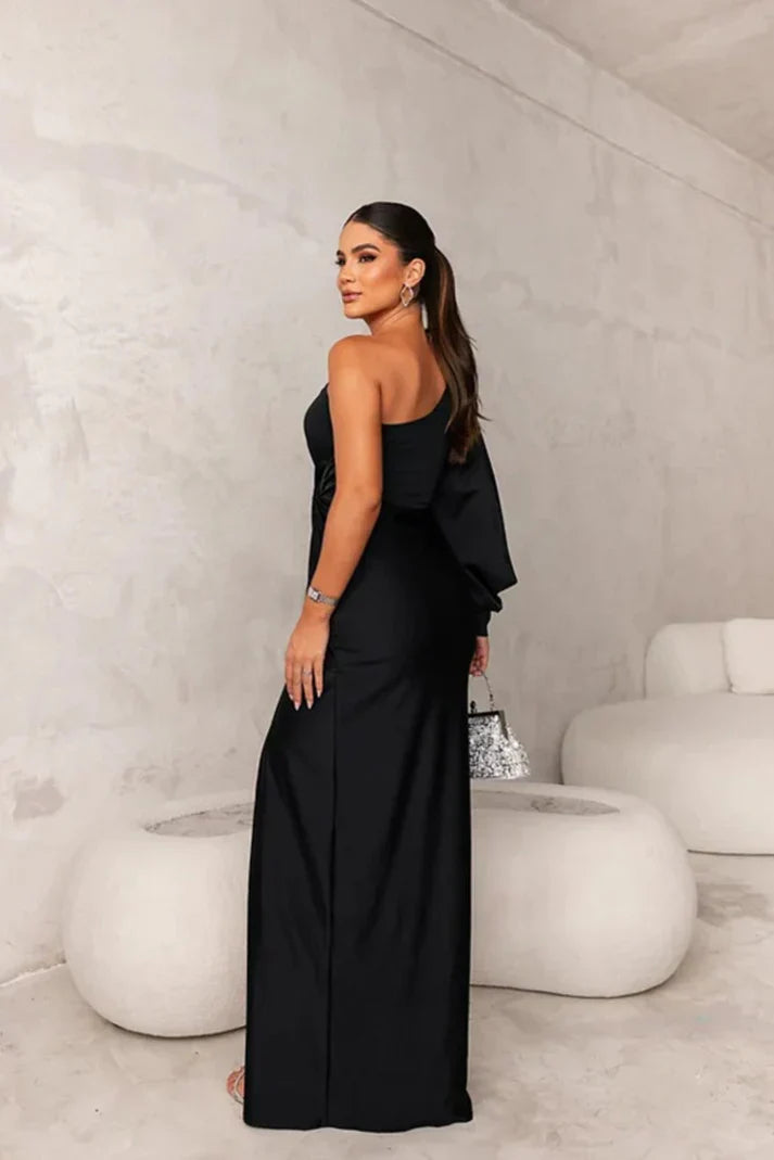 SelenaClers | Vestido satinado de una manga