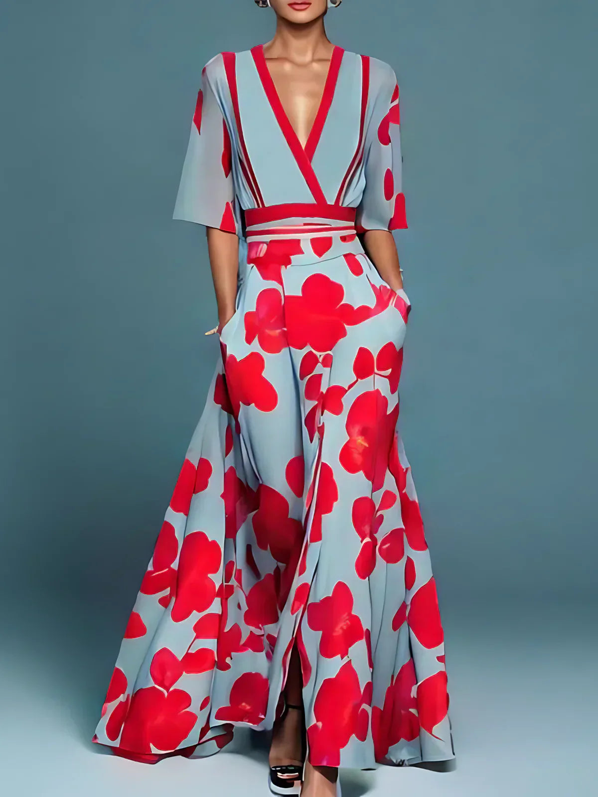 SelenaClers| Elegante Vestido de Flores