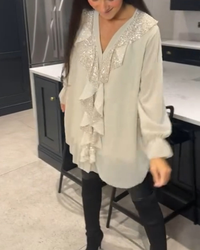SelenaClers | Blusa con volantes y estilo elegante