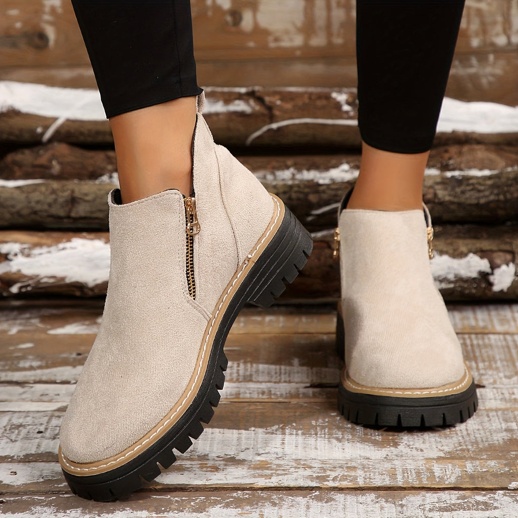 SelenaClers| Botas de agua elegantes con cremallera