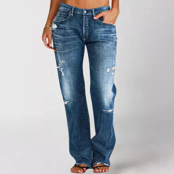 SelenaClers| Vaqueros de talle bajo elegantes