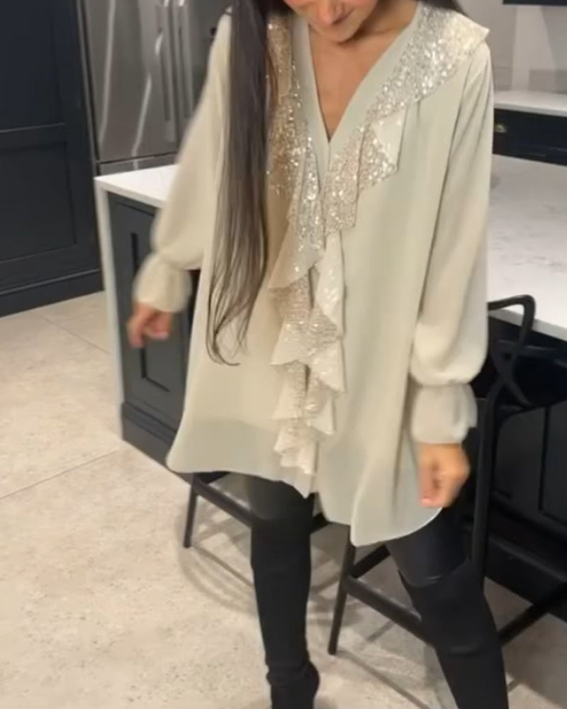 SelenaClers | Blusa con volantes y estilo elegante