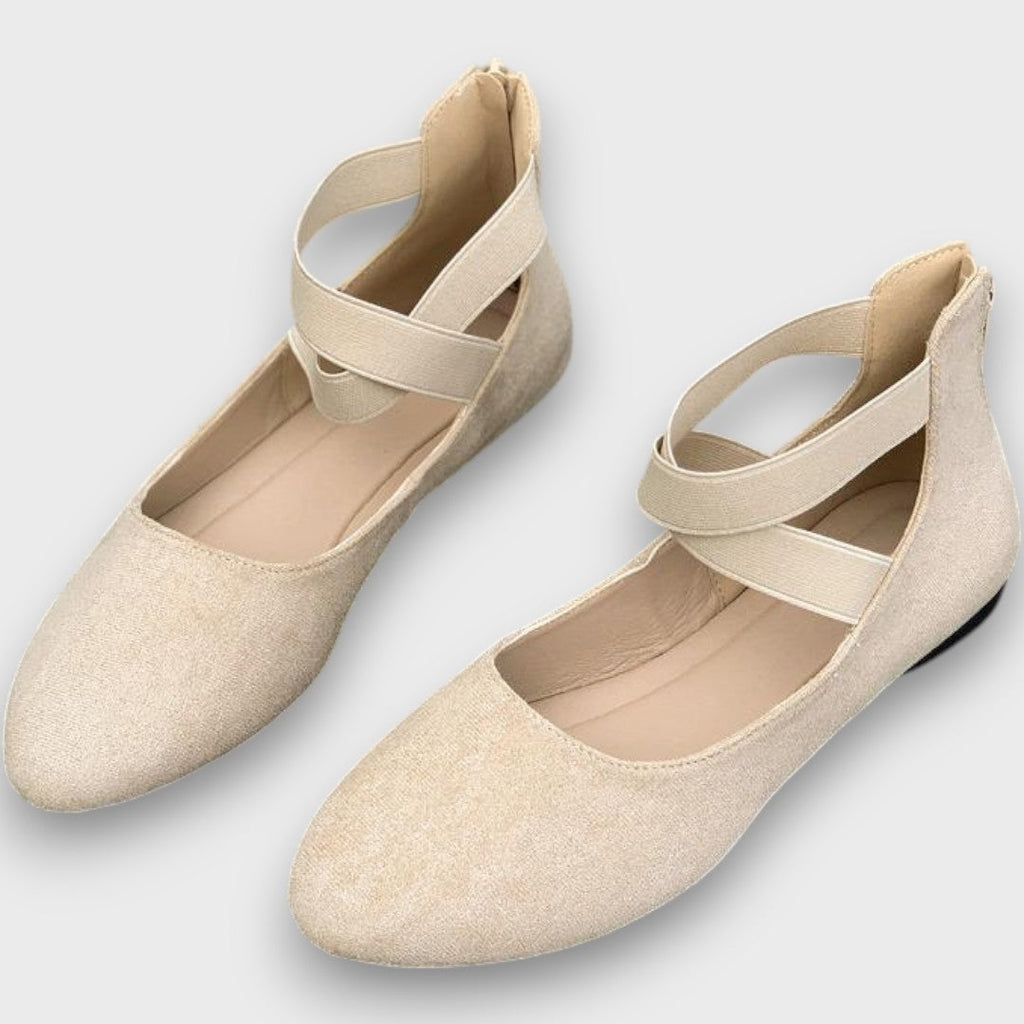 SelenaClers| Sandalias elegantes con cuña y diseño cruzado