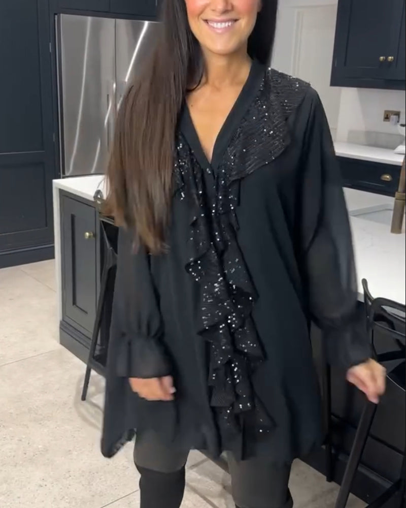 SelenaClers | Blusa con volantes y estilo elegante