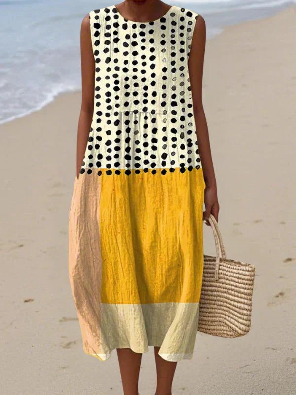SelenaClers | Vestido con lunares y bloques de color
