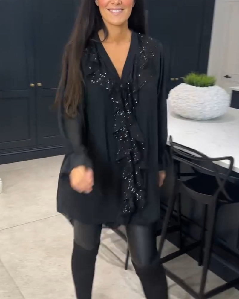 SelenaClers | Blusa con volantes y estilo elegante