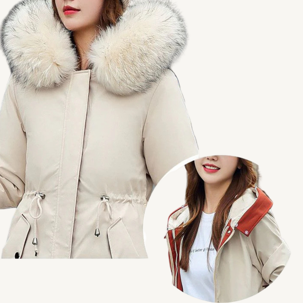 SelenaClers | Chaqueta de invierno para mujer con capucha y cuello suave