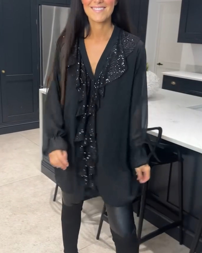 SelenaClers | Blusa con volantes y estilo elegante
