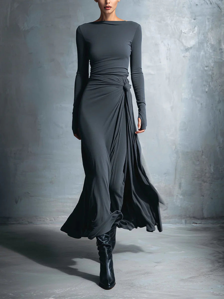 SelenaClers | Vestido largo con lazo lateral