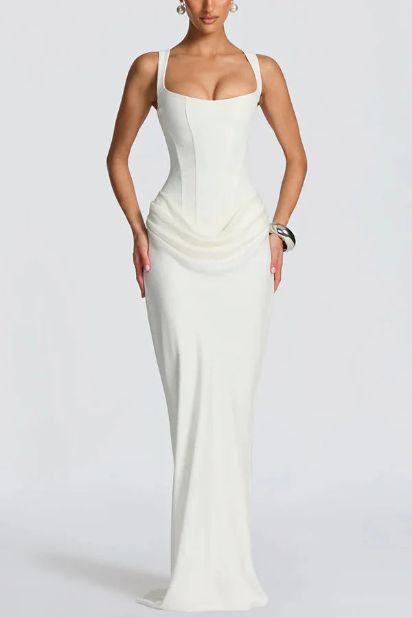 SelenaClers | Vestido maxi de escote cuadrado