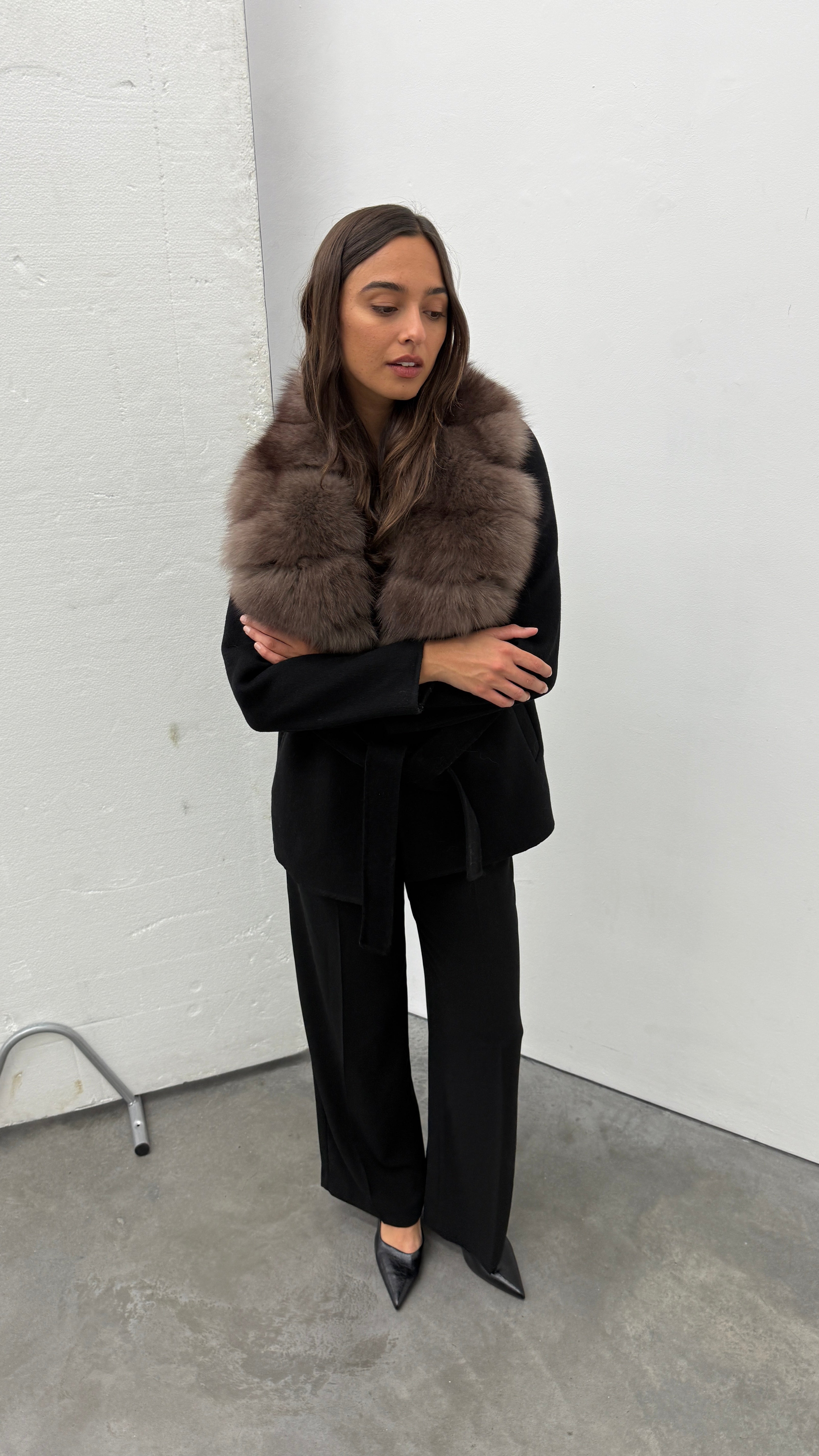 SelenaClers | Chaqueta cruzada de pelo