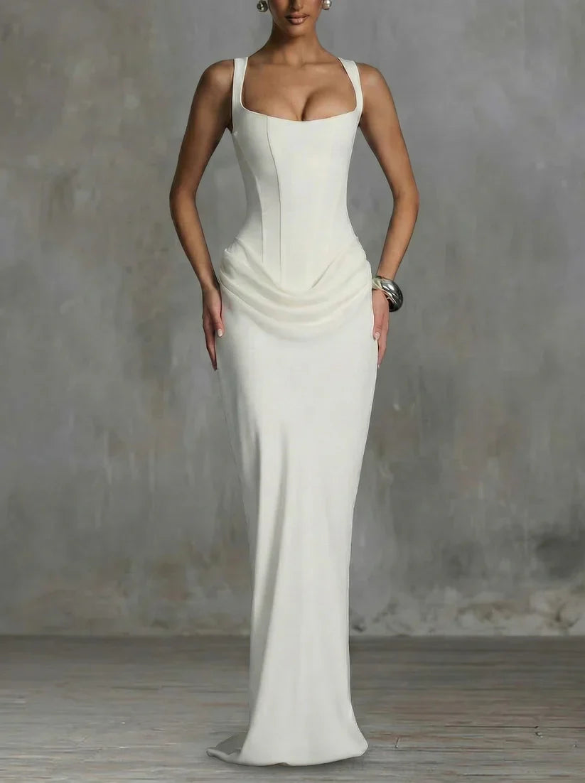 SelenaClers | Vestido maxi de escote cuadrado