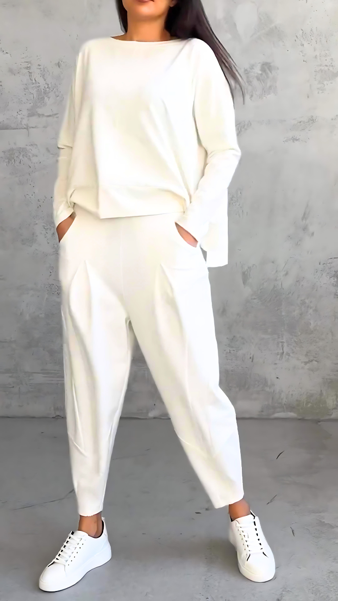 SelenaClers| Conjunto de top de manga larga y pantalón