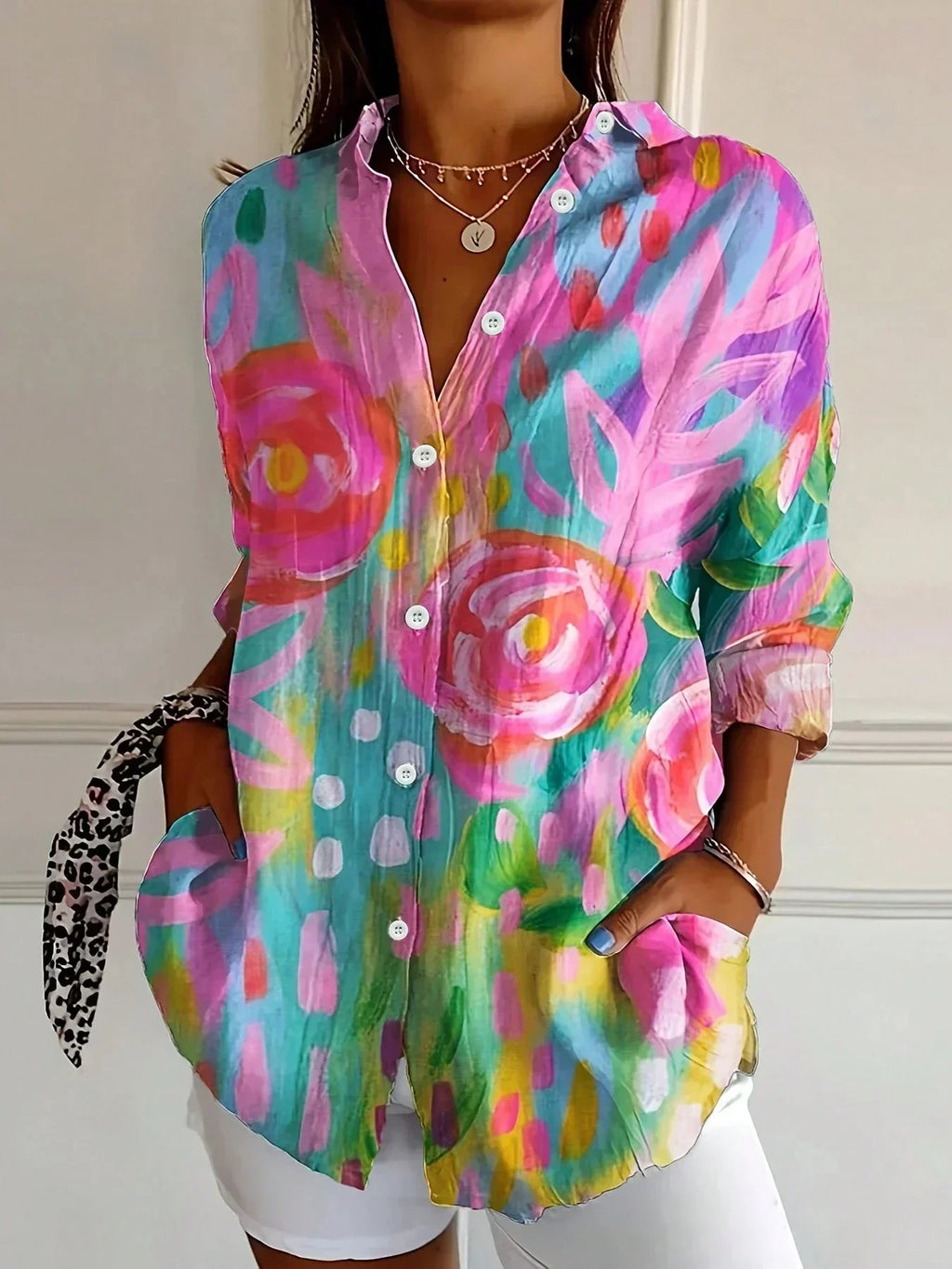 SelenaClers| Blusa con estampado colorido