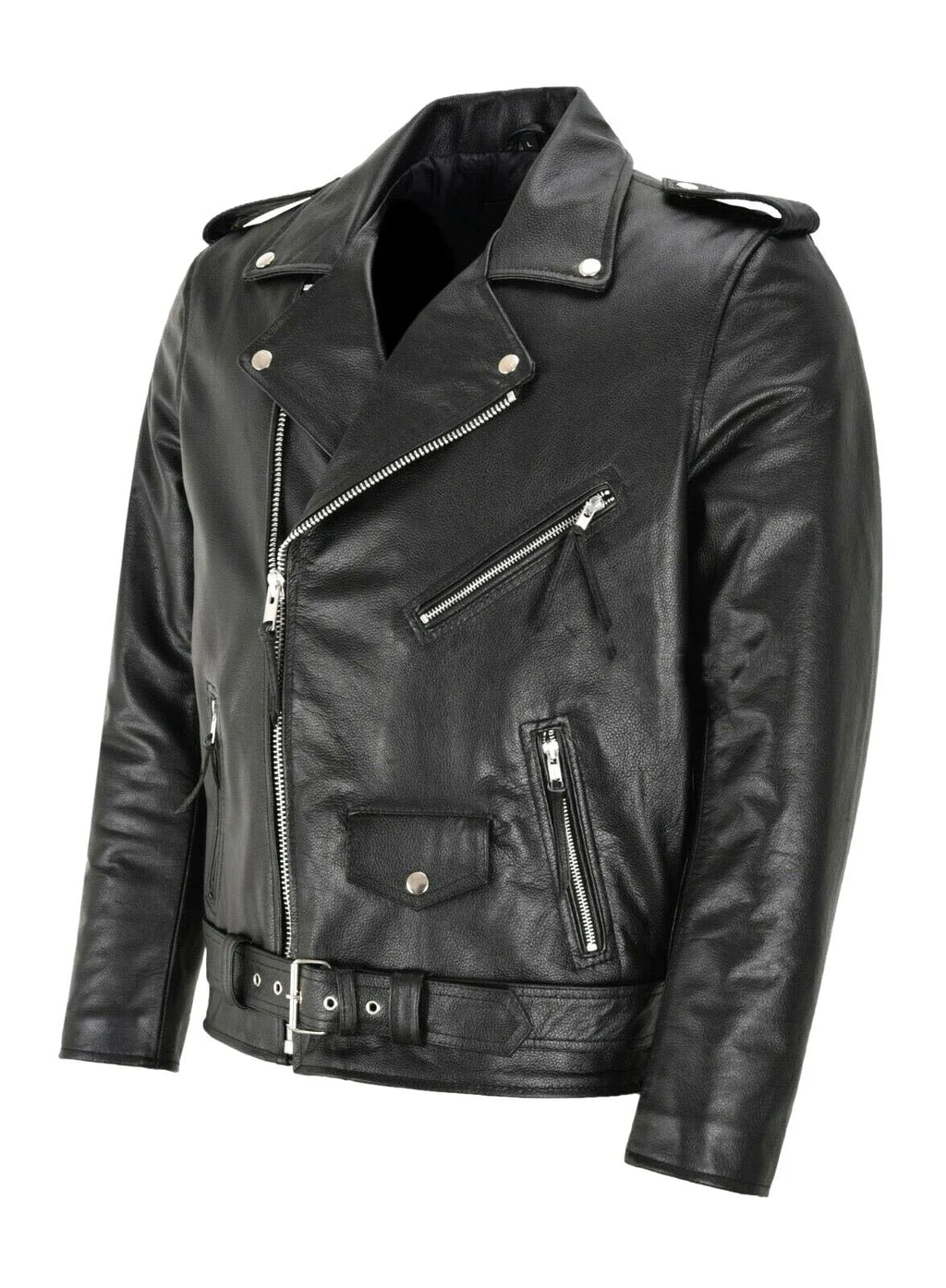 SelenaClers | Chaqueta clásica de cuero estilo motero