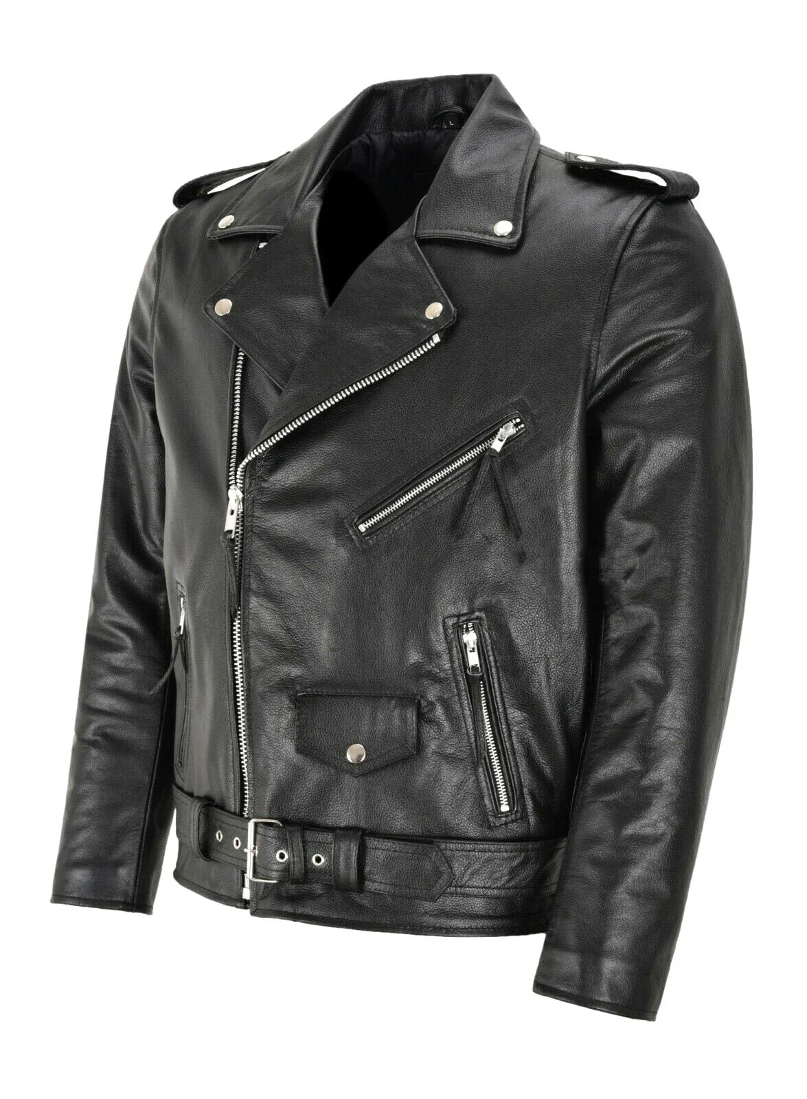 SelenaClers | Chaqueta clásica de cuero estilo motero