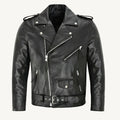 SelenaClers | Chaqueta clásica de cuero estilo motero