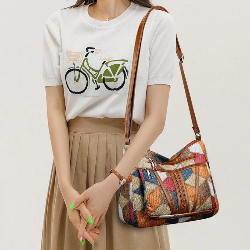 SelenaClers | Bolso de mano de piel mosaico
