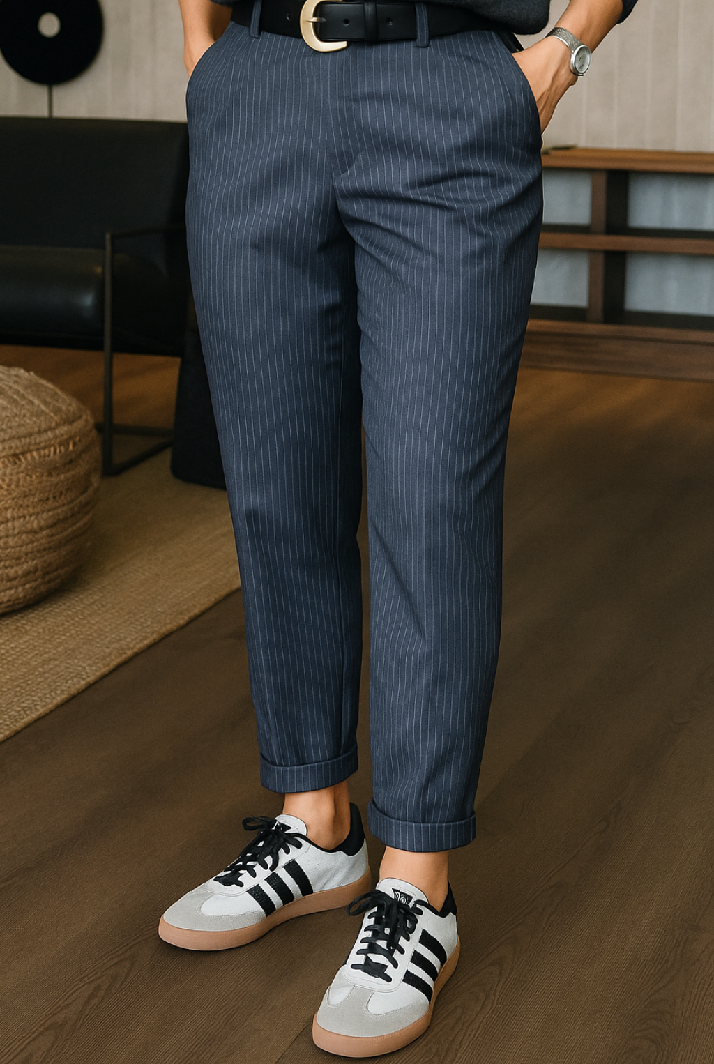 SelenaClers| PANTALONES ELEGANTE Y FLATTERING CON RAYAS