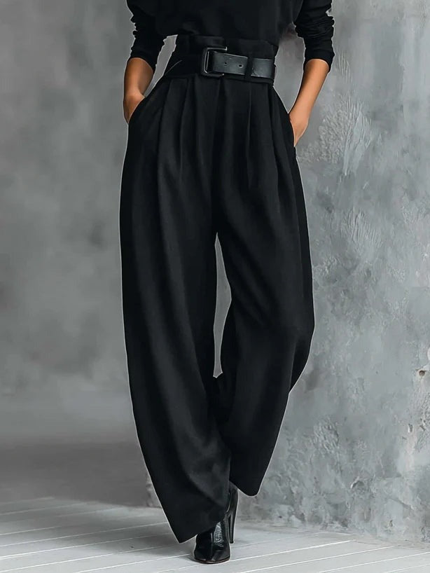 SelenaClers|  Conjunto de jersey de cuello alto y pantalón recto