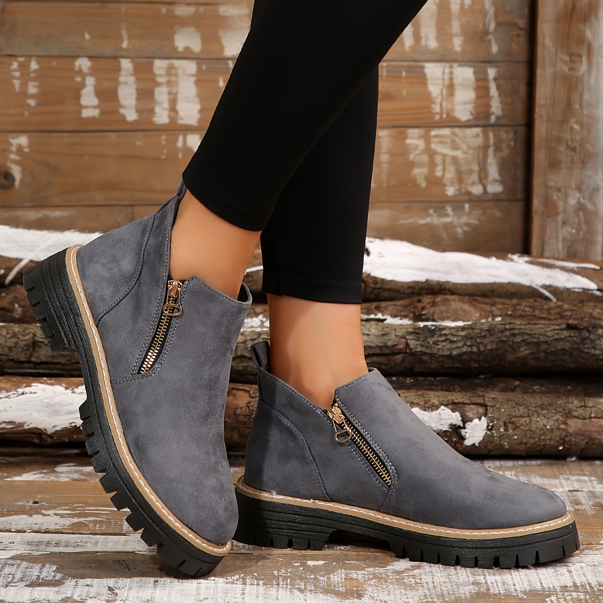 SelenaClers| Botas de agua elegantes con cremallera