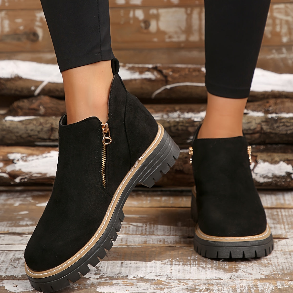 SelenaClers| Botas de agua elegantes con cremallera