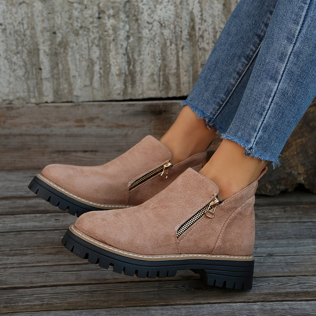 SelenaClers| Botas de agua elegantes con cremallera