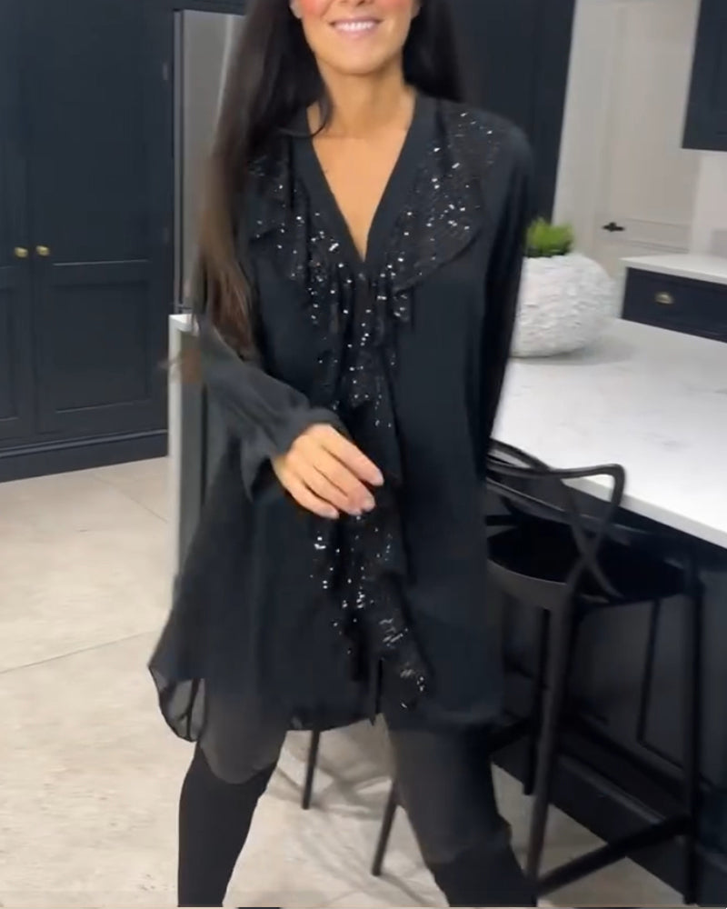 SelenaClers | Blusa con volantes y estilo elegante