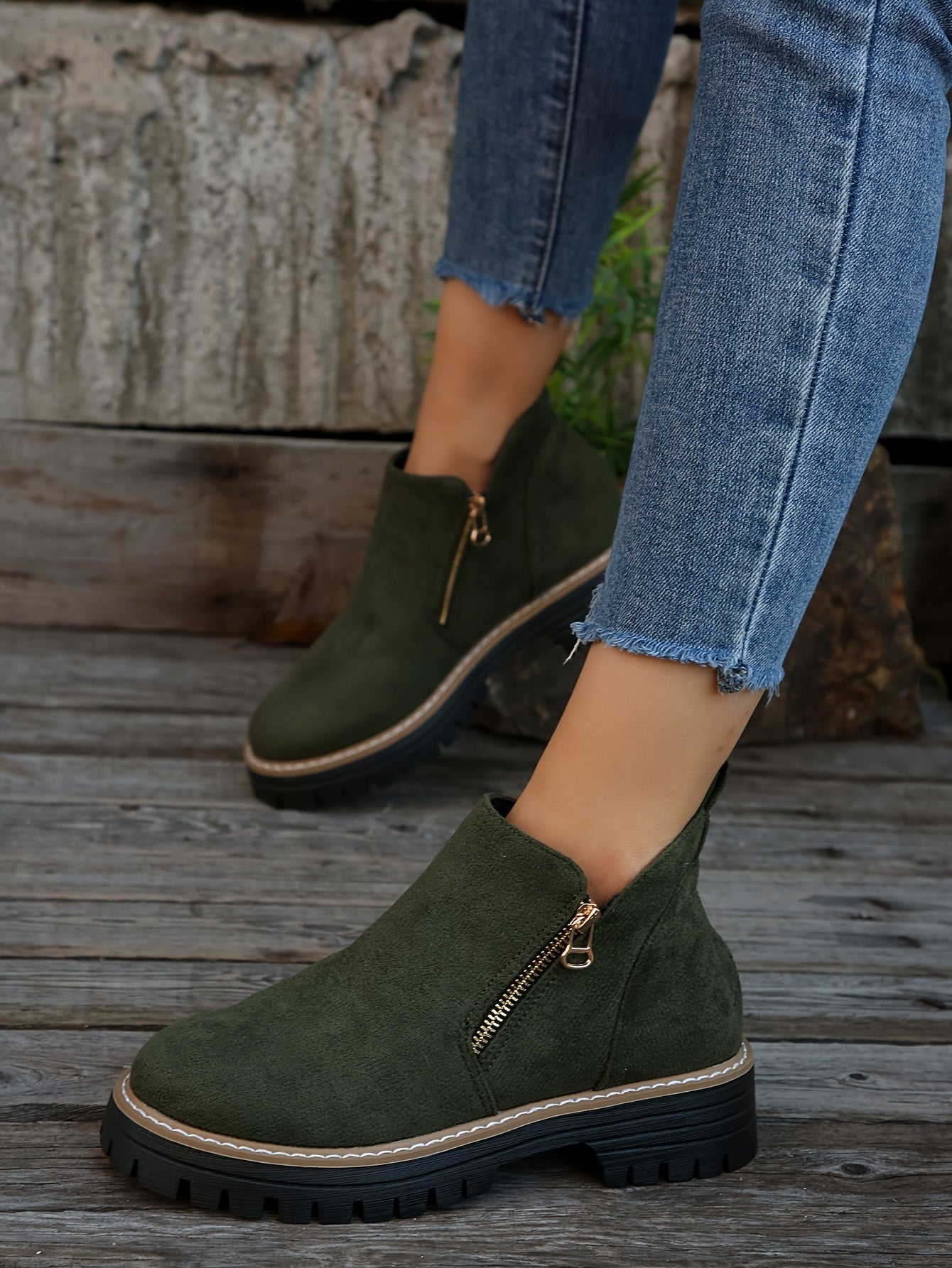 SelenaClers| Botas de agua elegantes con cremallera