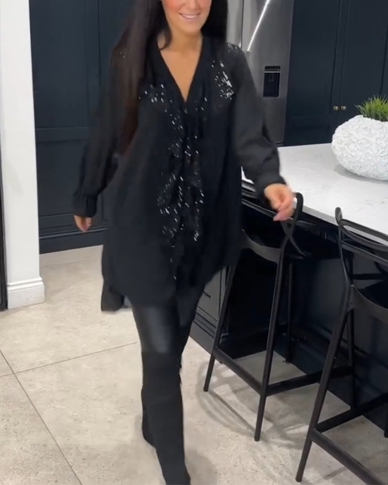 SelenaClers | Blusa con volantes y estilo elegante