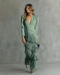 SelenaClers | Vestido elegante con mangas de flecos