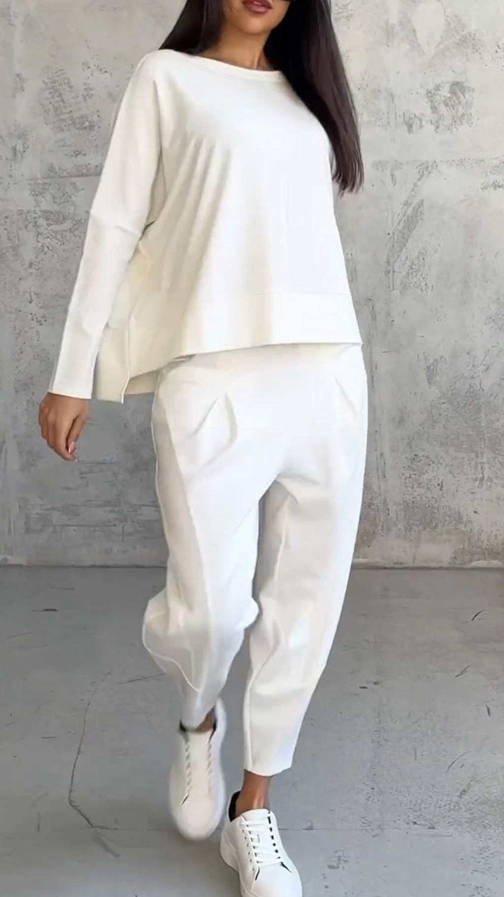 SelenaClers| Conjunto de top de manga larga y pantalón