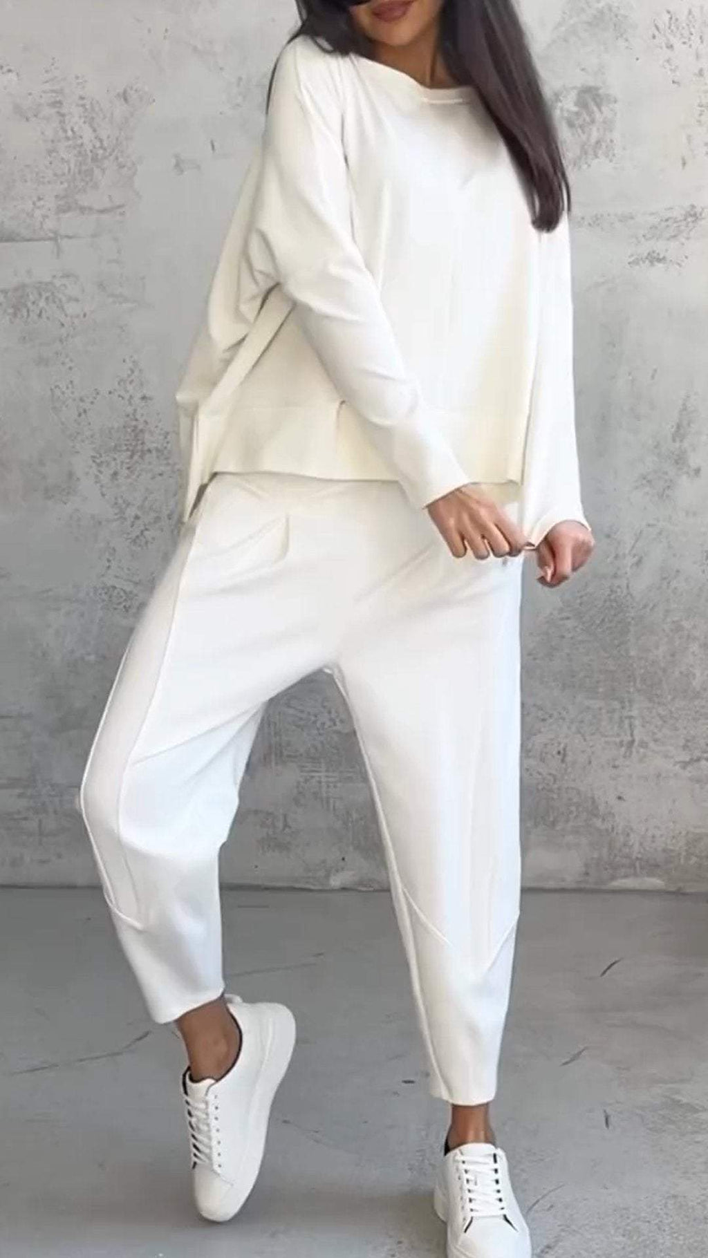 SelenaClers| Conjunto de top de manga larga y pantalón