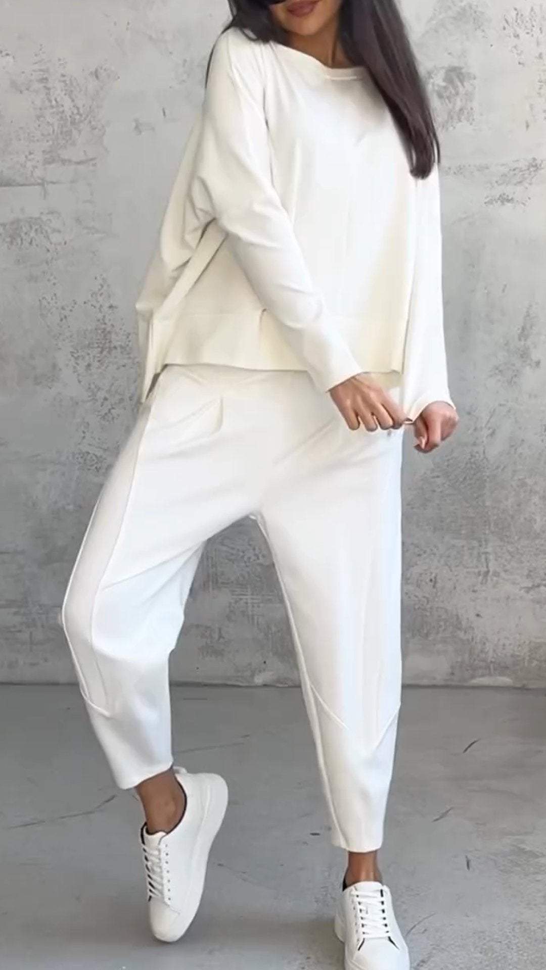 SelenaClers| Conjunto de top de manga larga y pantalón