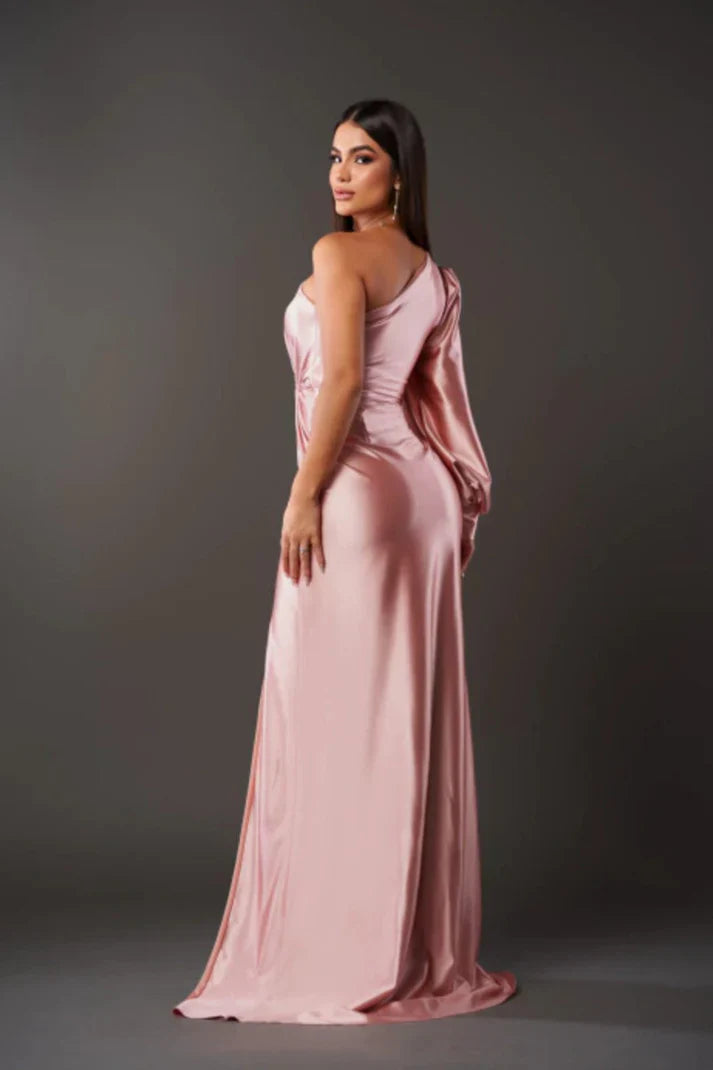 SelenaClers | Vestido satinado de una manga