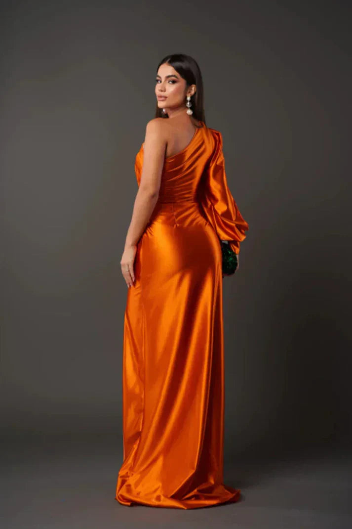 SelenaClers | Vestido satinado de una manga