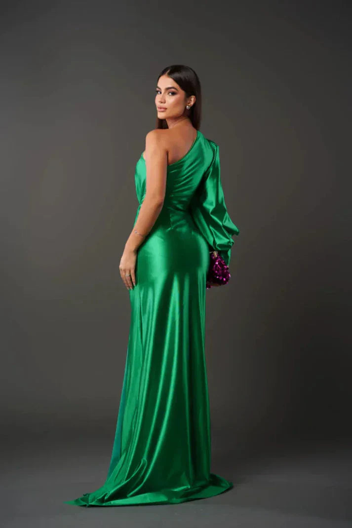 SelenaClers | Vestido satinado de una manga