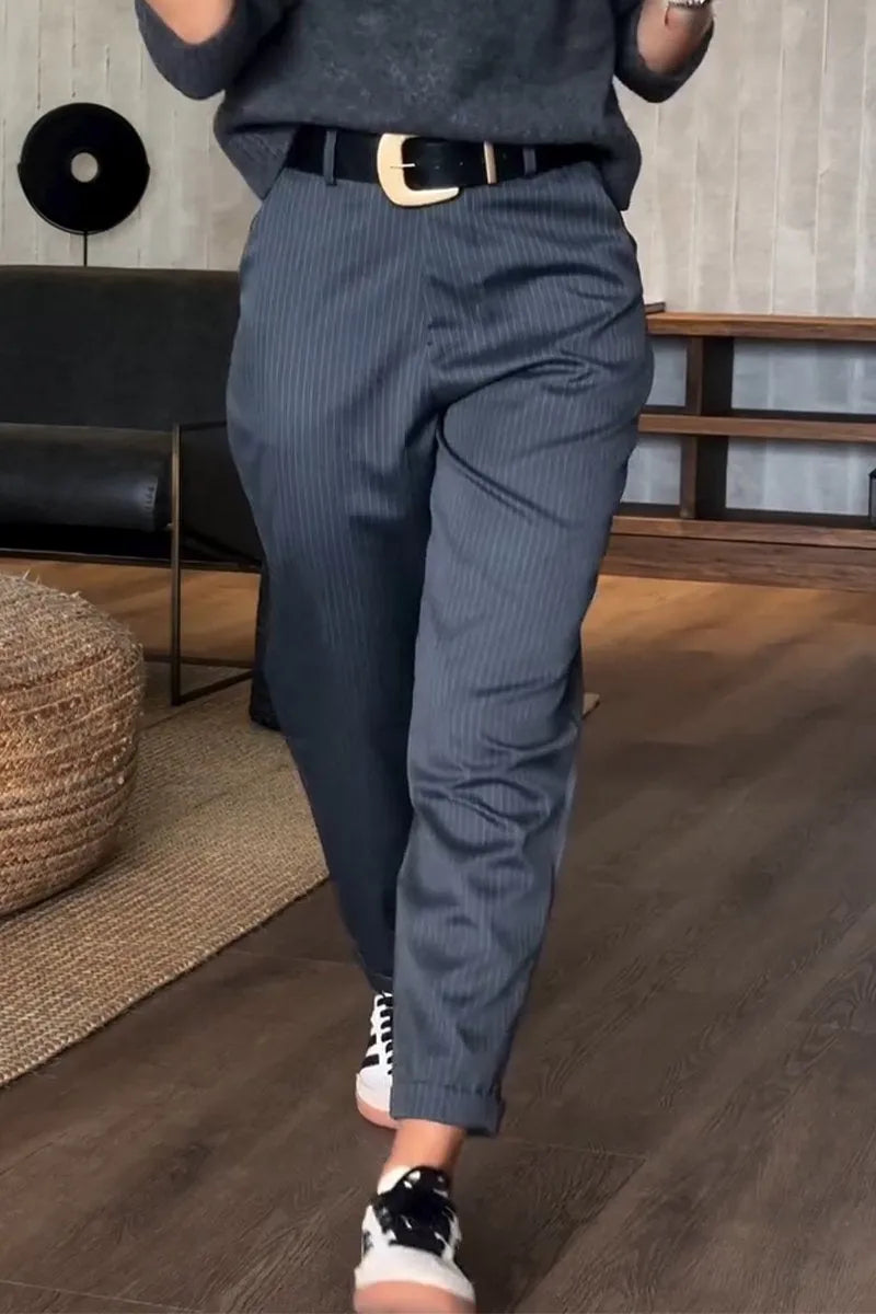 SelenaClers| PANTALONES ELEGANTE Y FLATTERING CON RAYAS