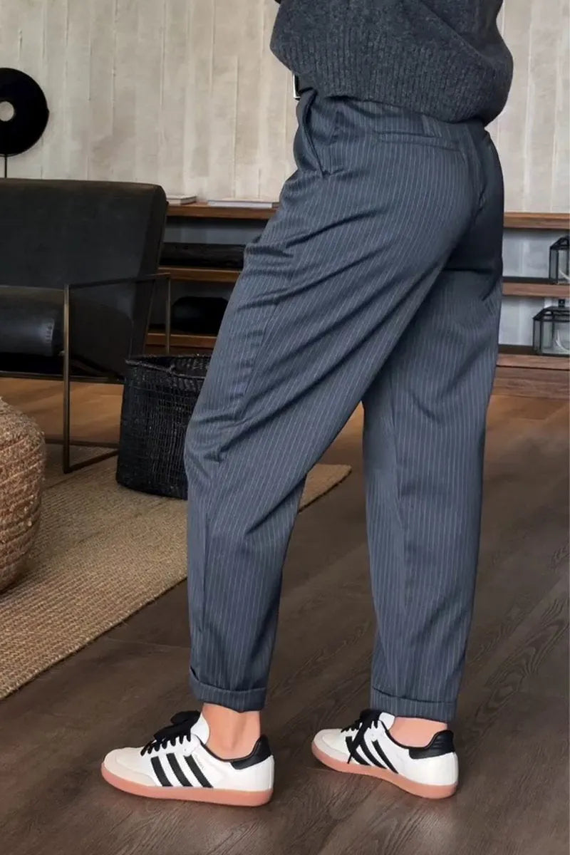 SelenaClers| PANTALONES ELEGANTE Y FLATTERING CON RAYAS