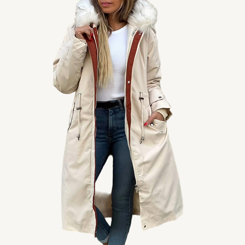 SelenaClers | Chaqueta de invierno para mujer con capucha y cuello suave
