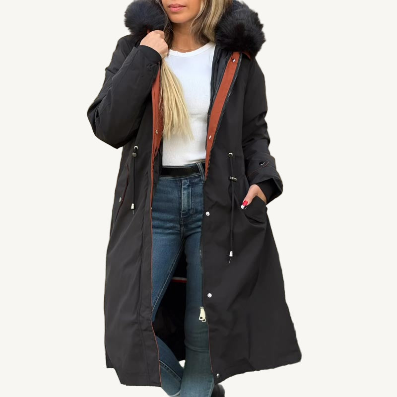 SelenaClers | Chaqueta de invierno para mujer con capucha y cuello suave