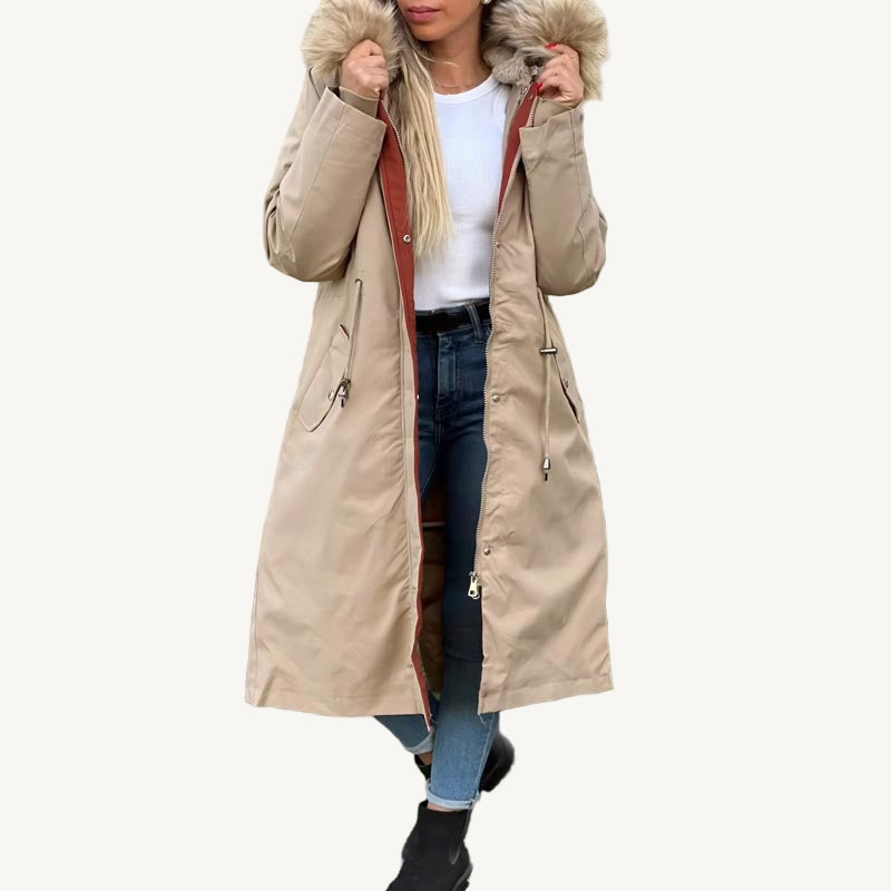 SelenaClers | Chaqueta de invierno para mujer con capucha y cuello suave